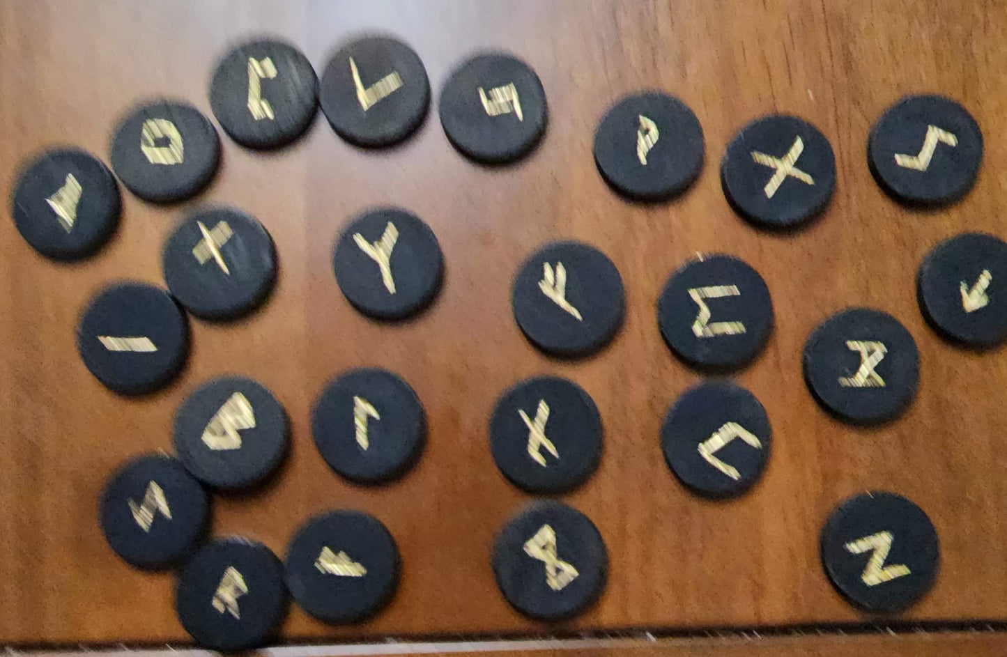 Wood Painted Runes