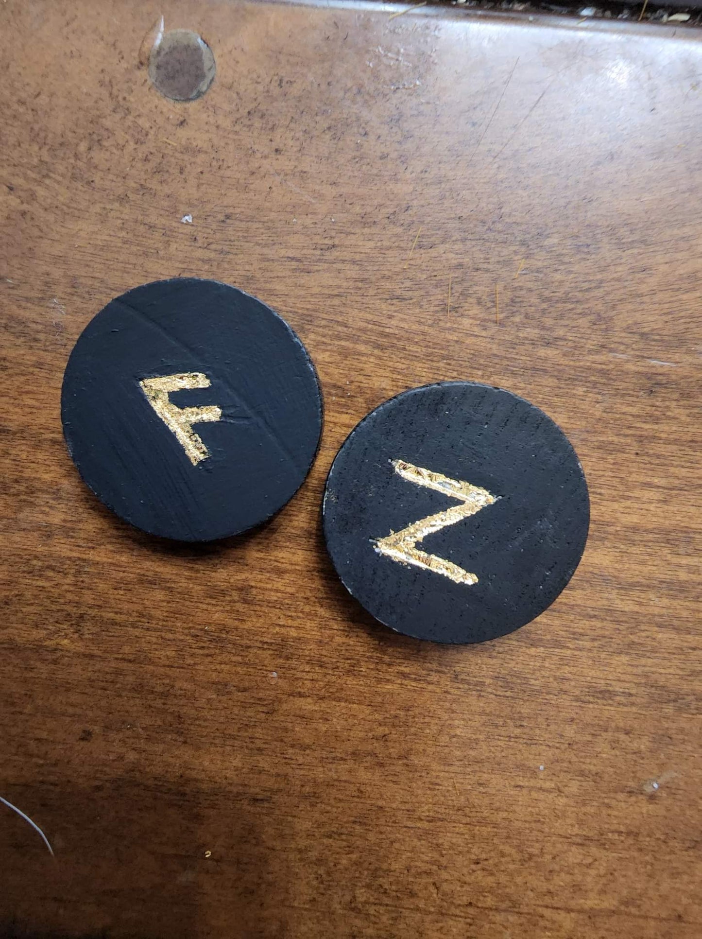 Wood Painted Runes